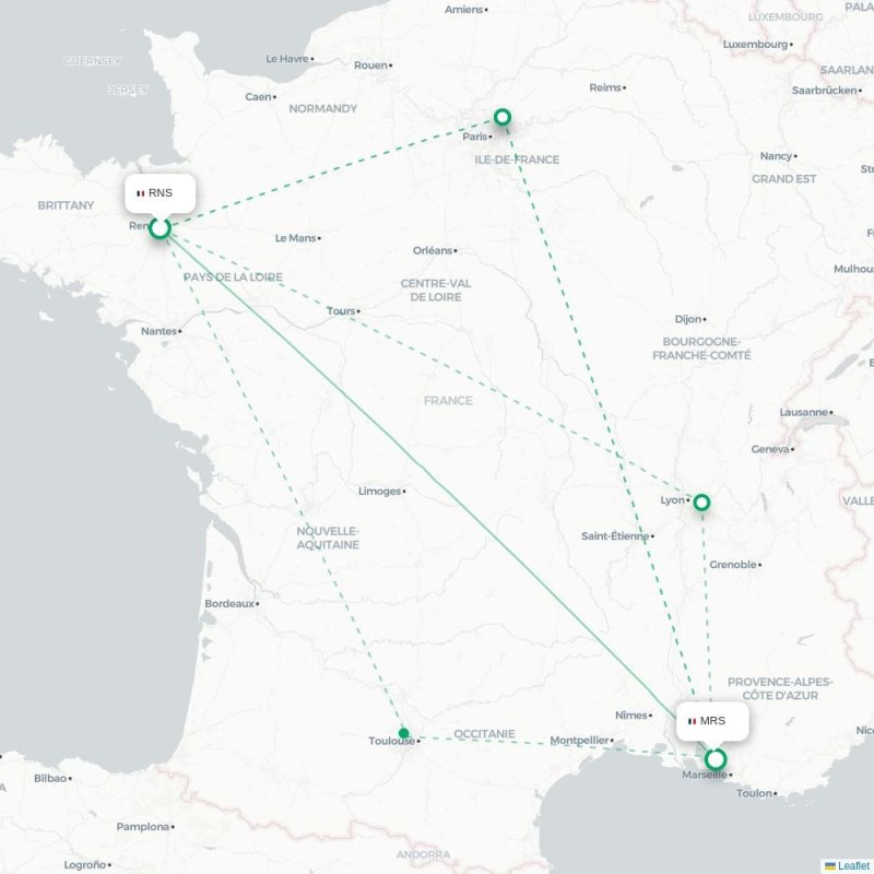 RNS - MRS route map