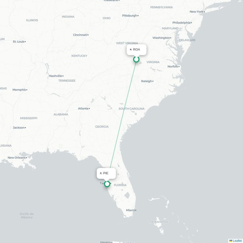ROA - PIE route map