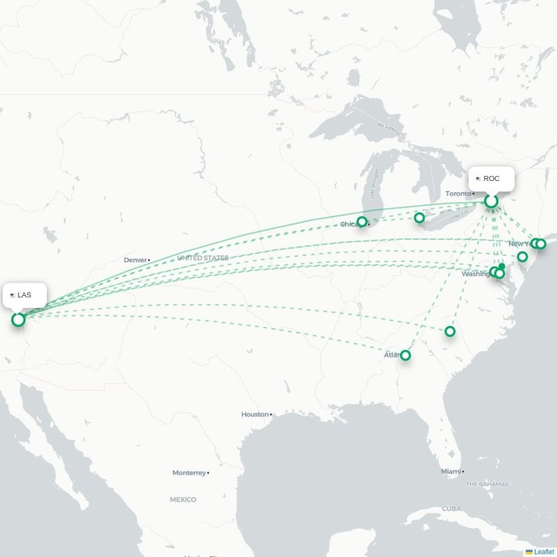 ROC - LAS route map