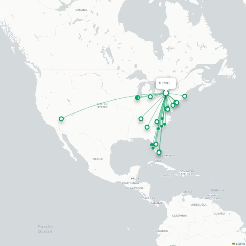ROC - LGA route map