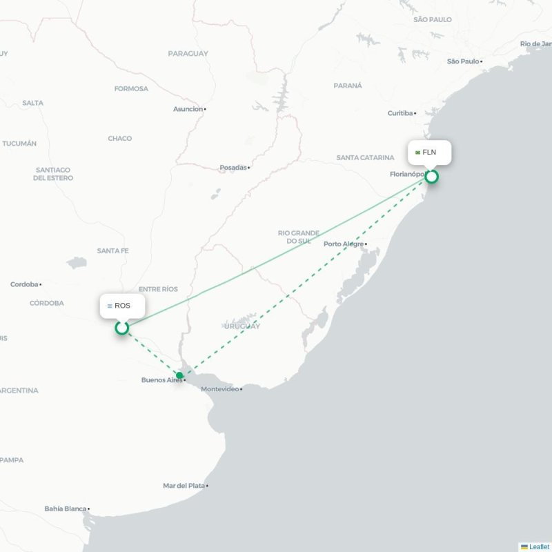ROS - FLN route map