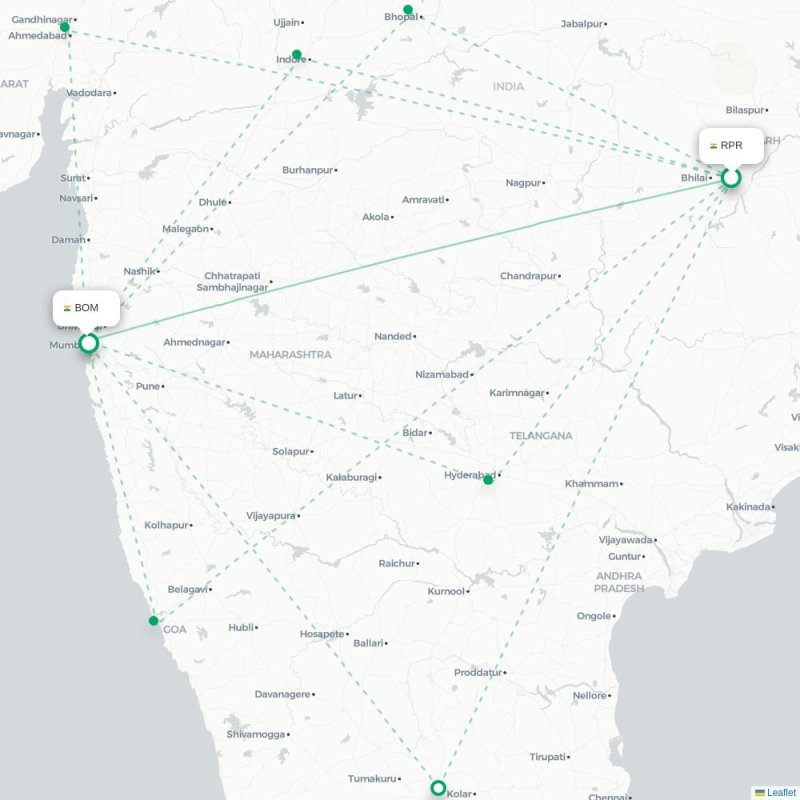 RPR - BOM route map