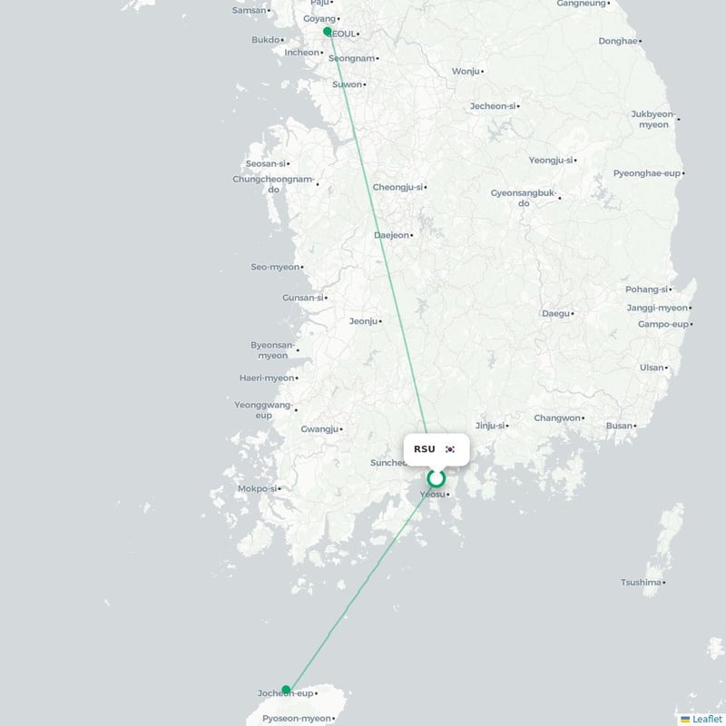 Route map Yeosu  RSU 
