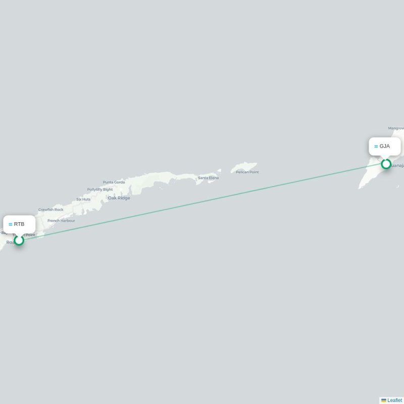 RTB - GJA route map