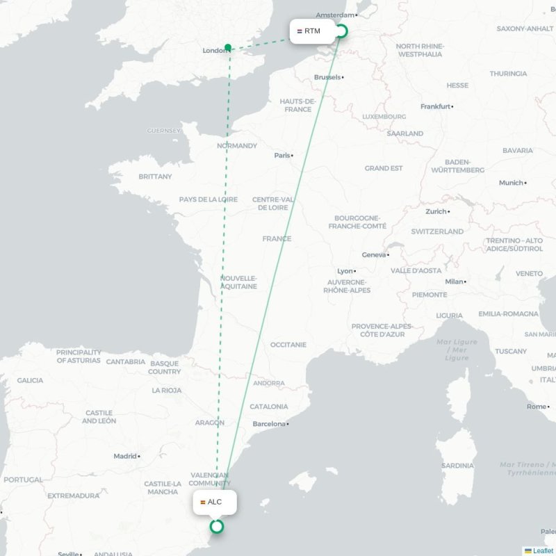 RTM - ALC route map