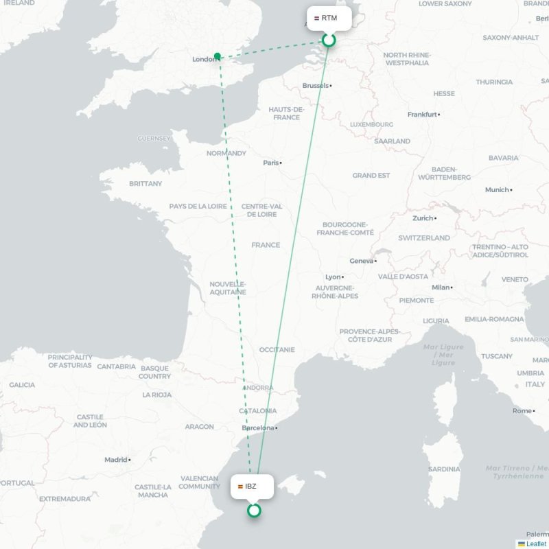 RTM - IBZ route map