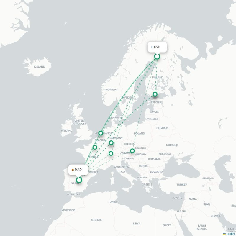 RVN - MAD route map