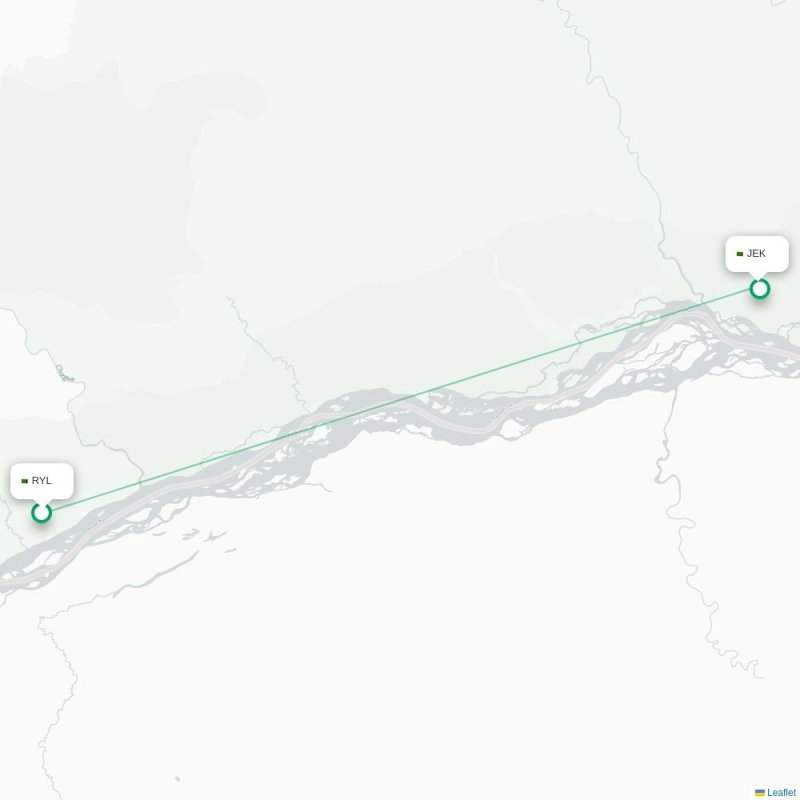 RYL - JEK route map