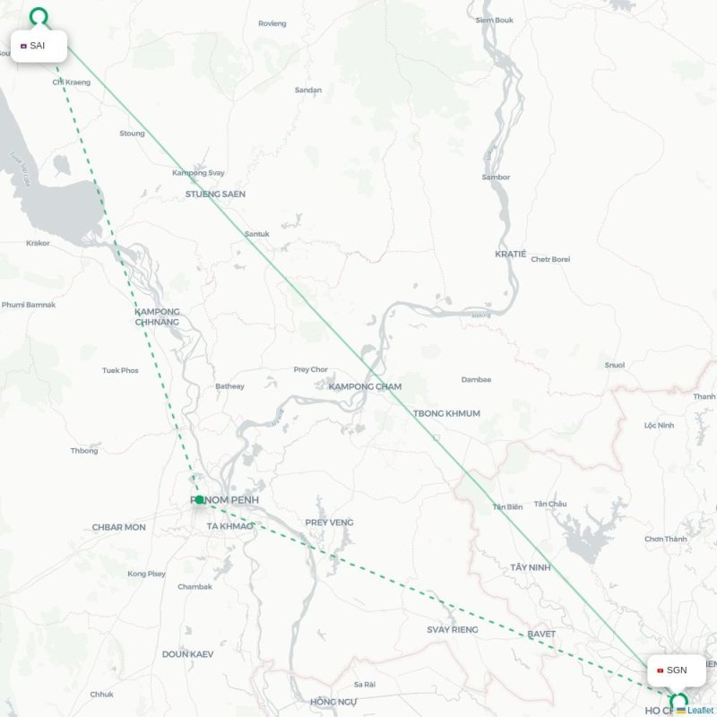 SAI - SGN route map