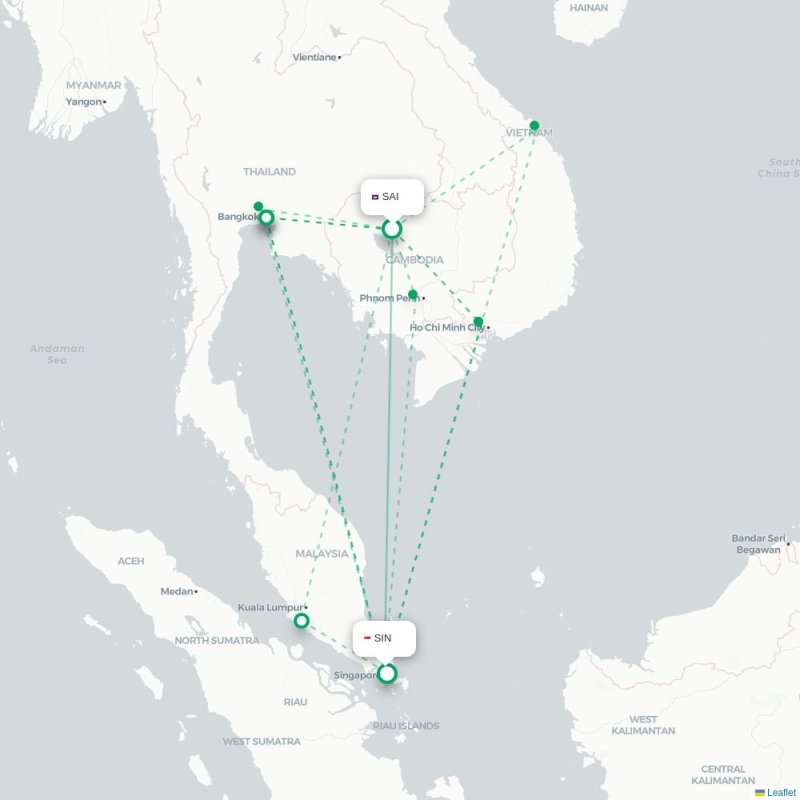 SAI - SIN route map