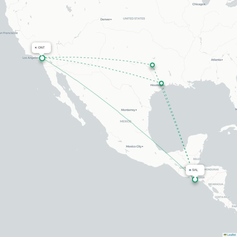 SAL - ONT route map