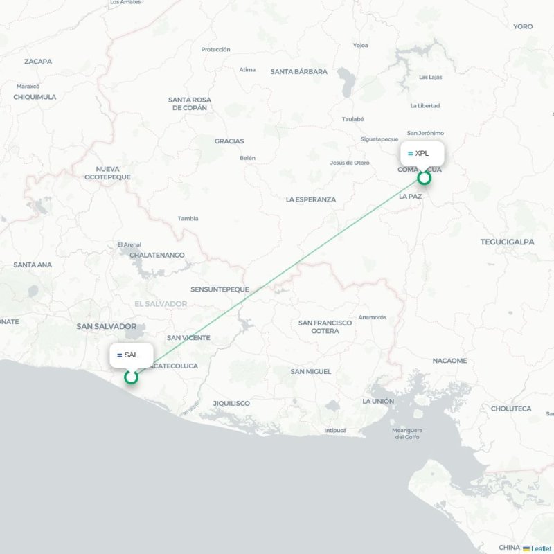 SAL - XPL route map