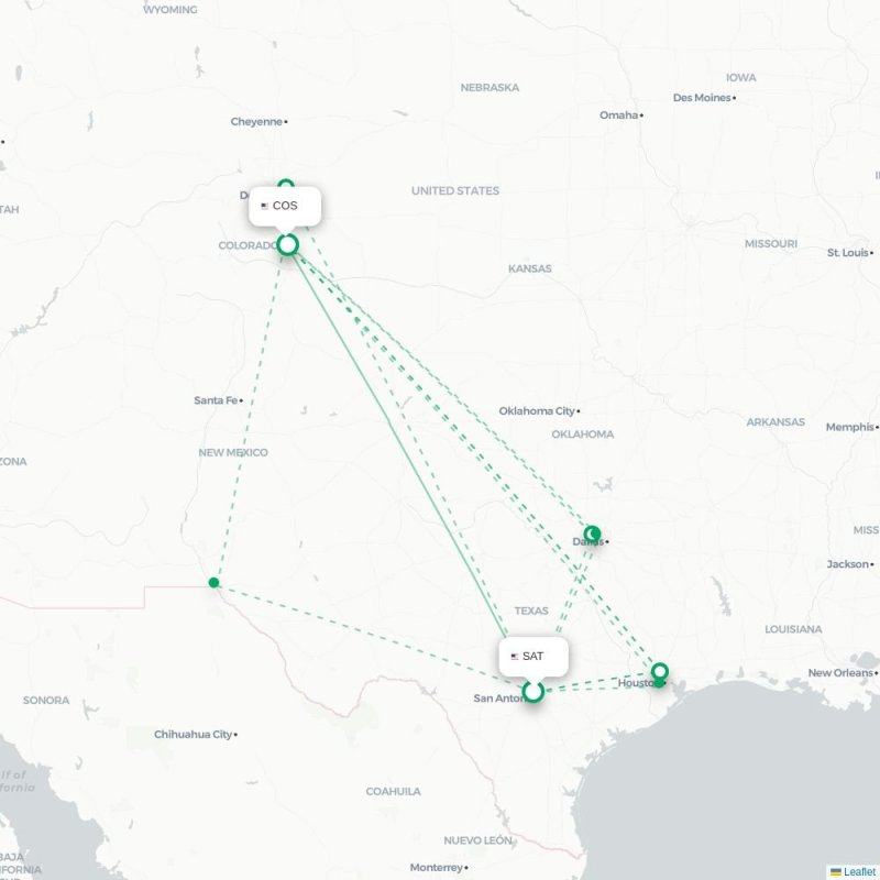 SAT - COS route map