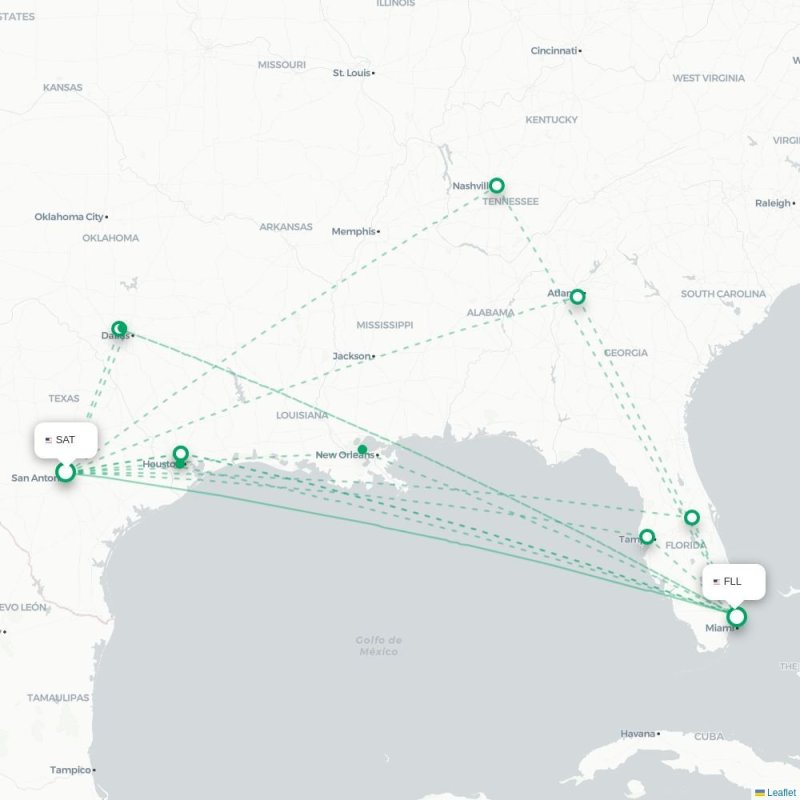 SAT - FLL route map