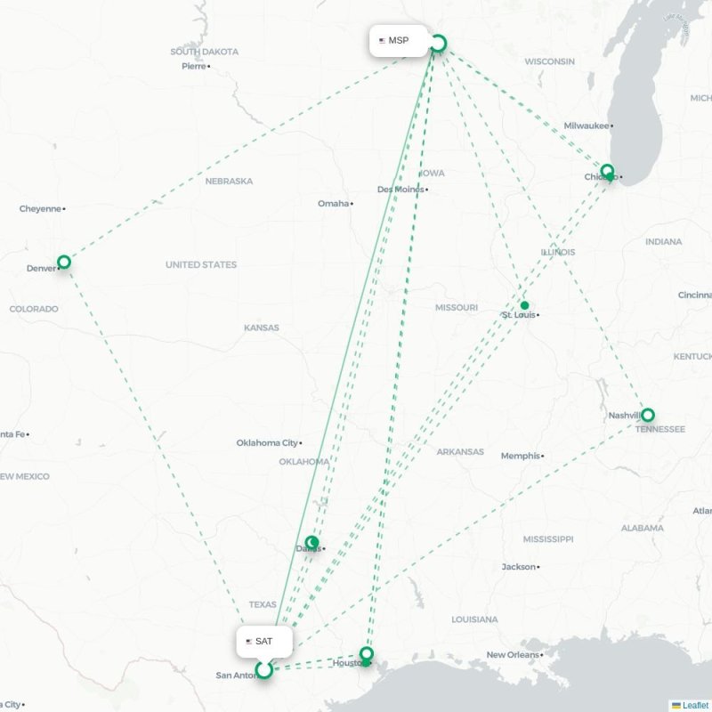 SAV - MSP route map