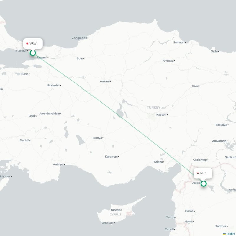 SAW - ALP route map