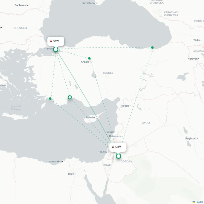 SAW - AMM route map