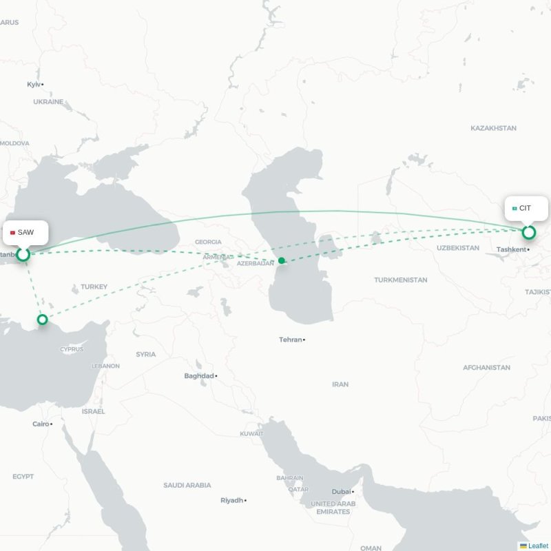 SAW - CIT route map
