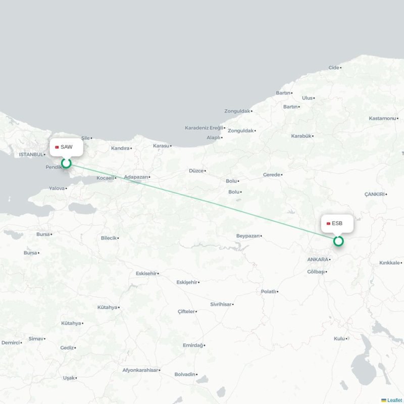 SAW - ESB route map