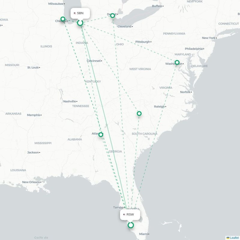 SBN - RSW route map