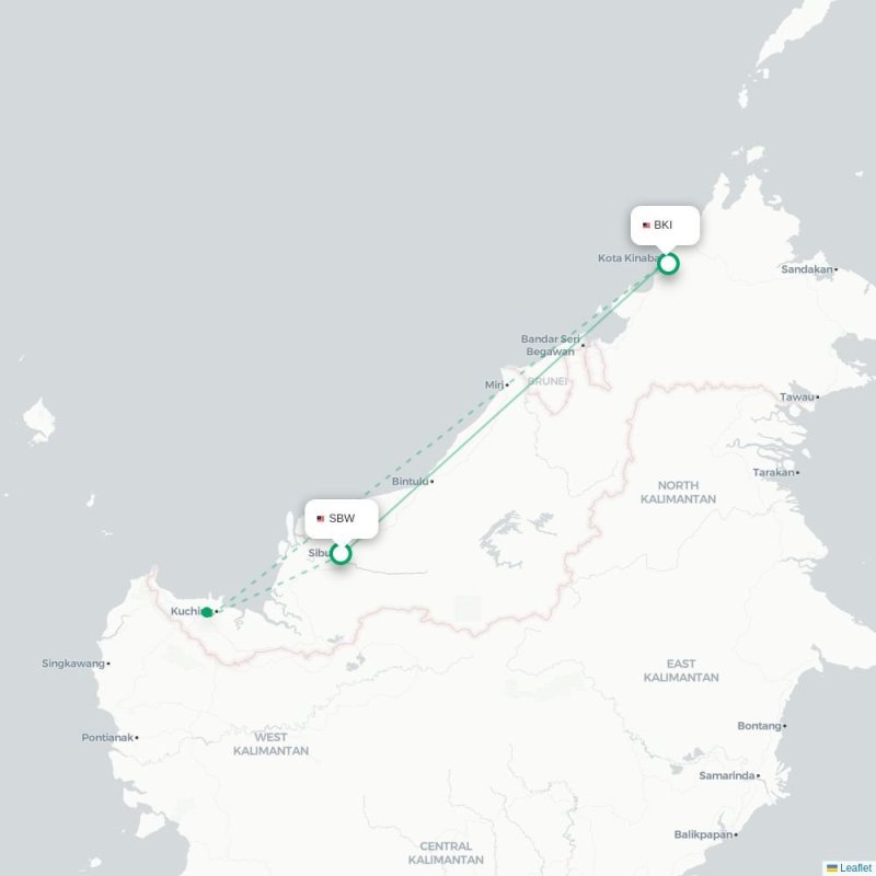SBW - BKI route map