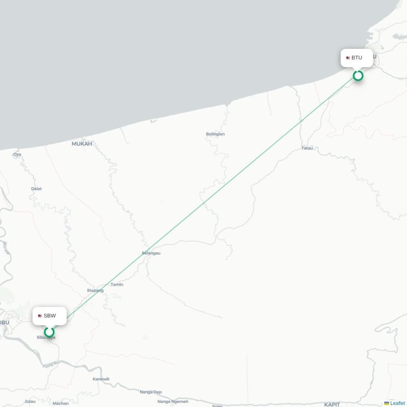 SBW - BTU route map