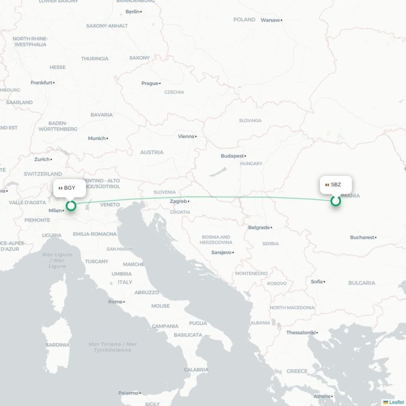 SBZ - BGY route map