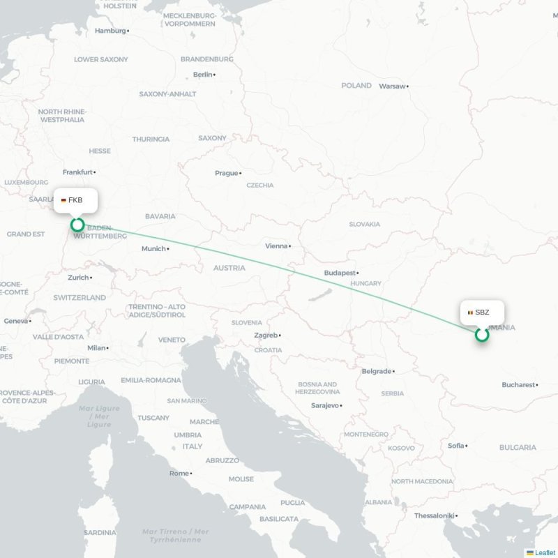SBZ - FKB route map