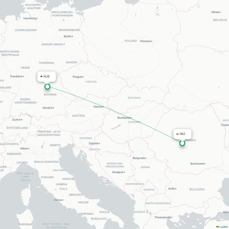 SBZ - NUE route map