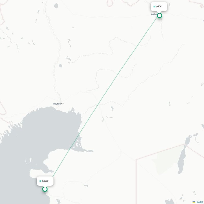 SCO - AKX route map