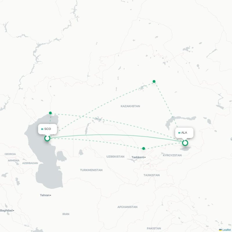SCO - ALA route map