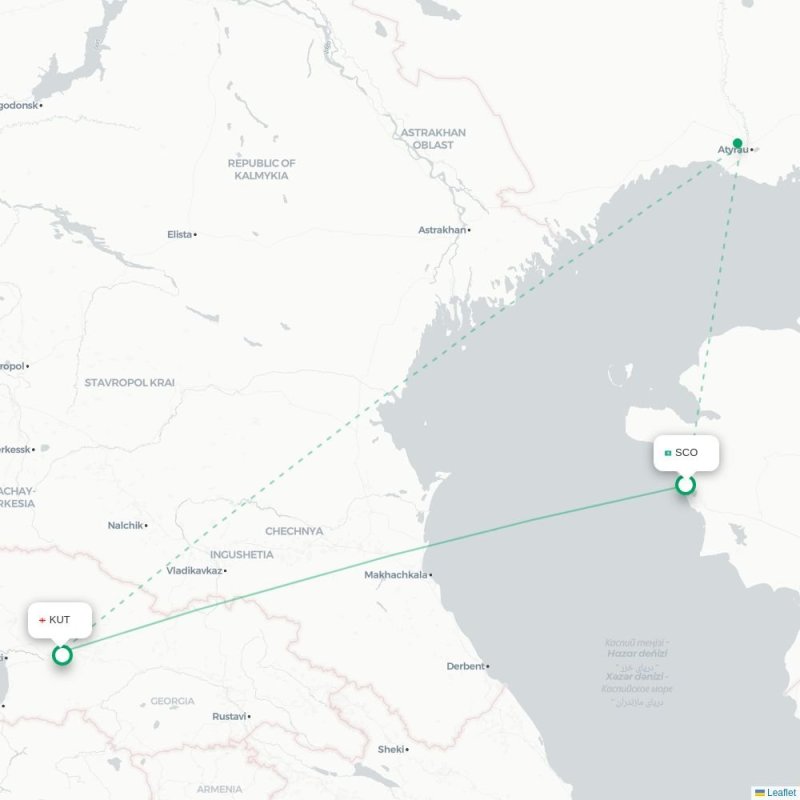 SCO - KUT route map