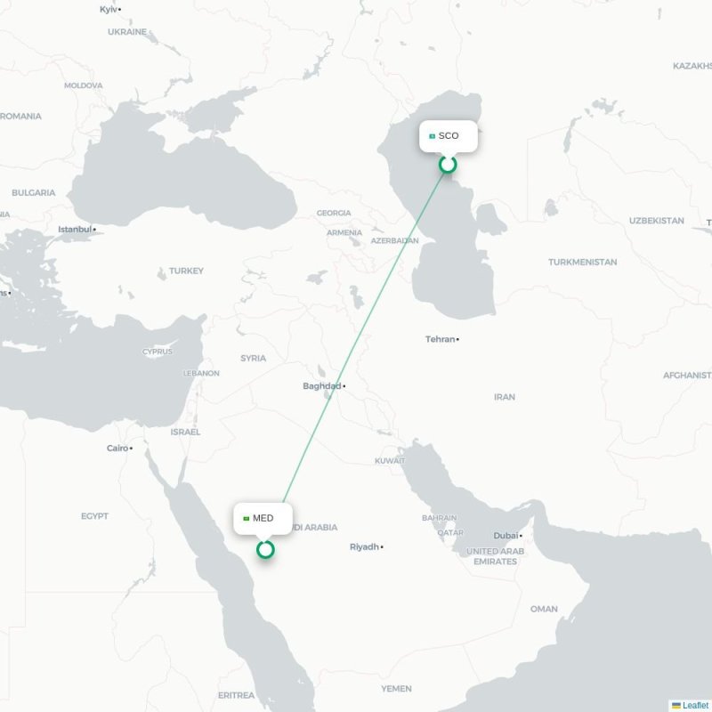 SCO - MED route map