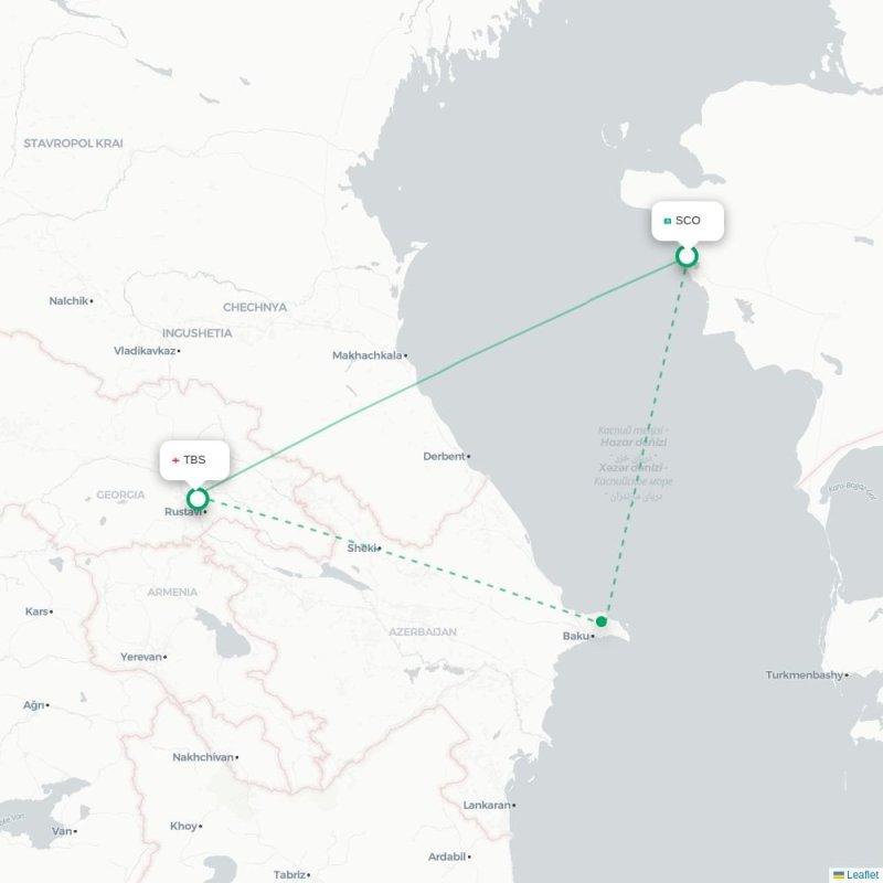 SCO - TBS route map