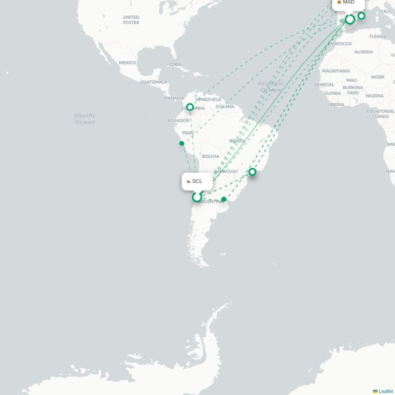 SCQ - MAD route map