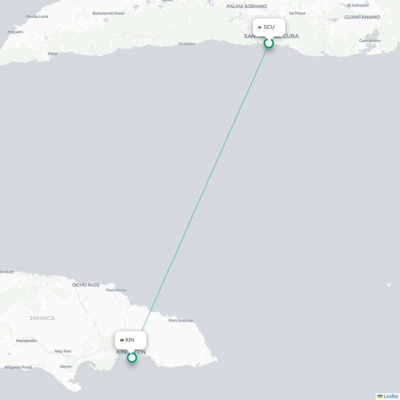 SCU - KIN route map
