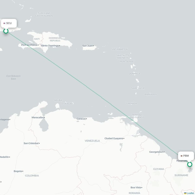 SCU - PBM route map