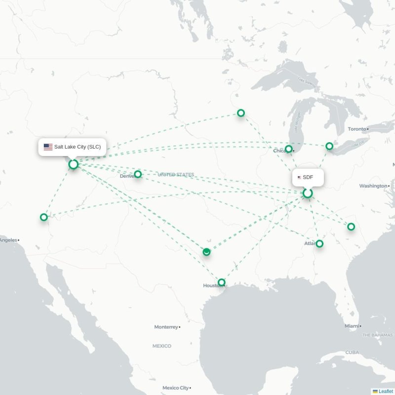 SDF - SLC route map