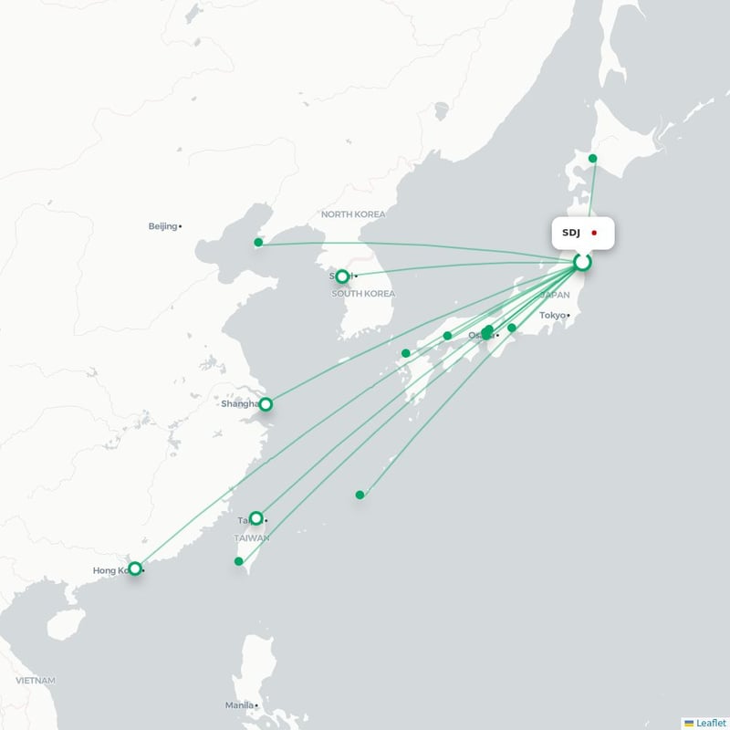 Route map Sendai  SDJ airport