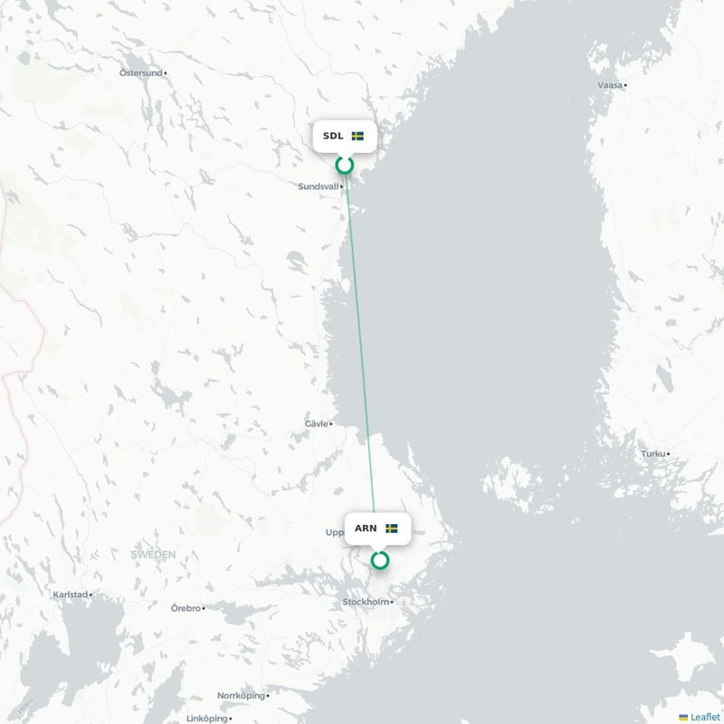 Route map Sundsvall  SDL 