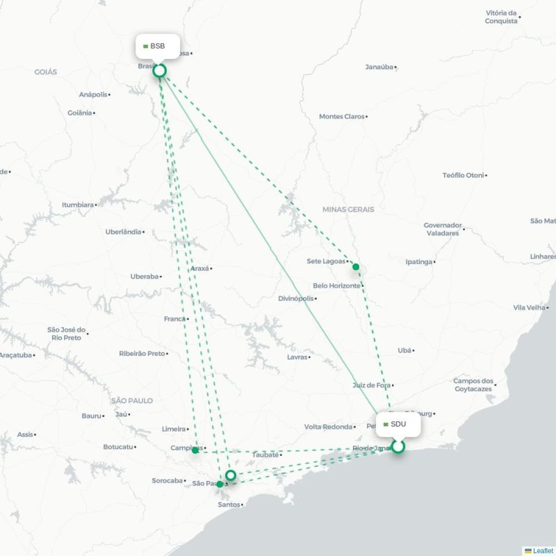 SDU - BSB route map