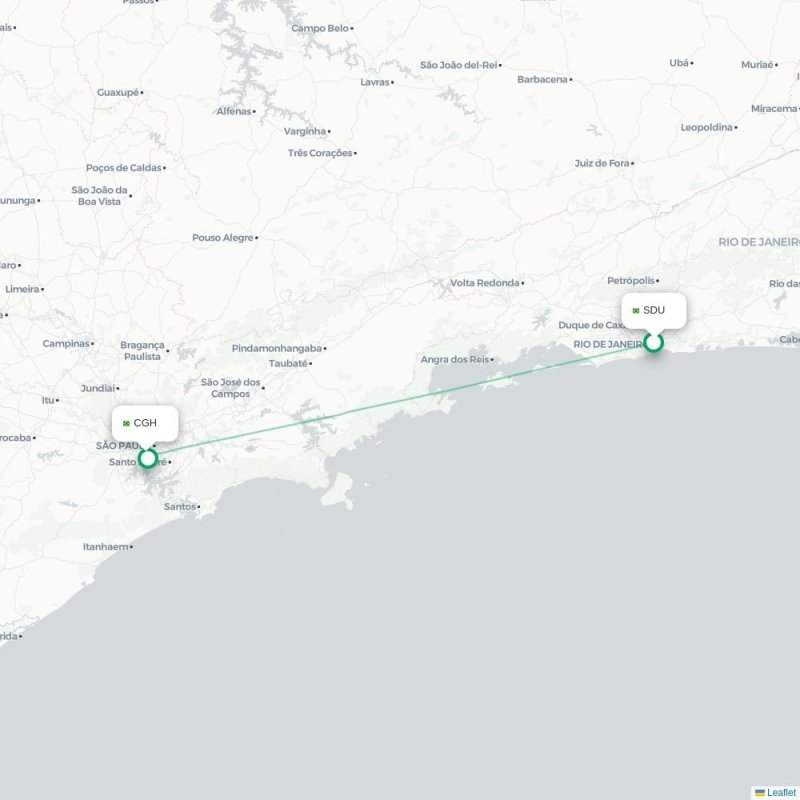 SDU - CGH route map