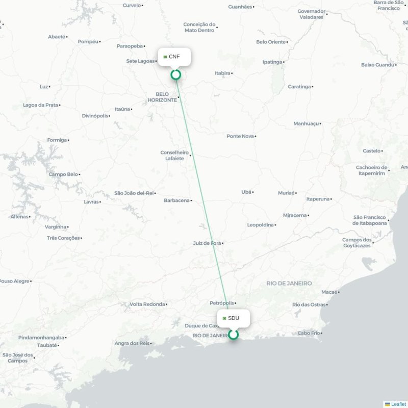 SDU - CNF route map