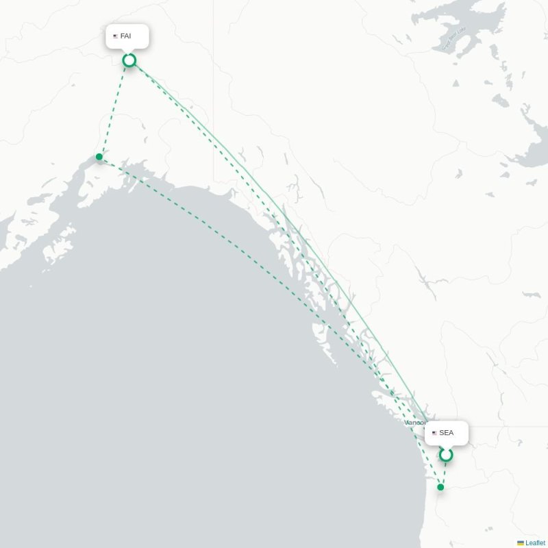 SEA - FAI route map