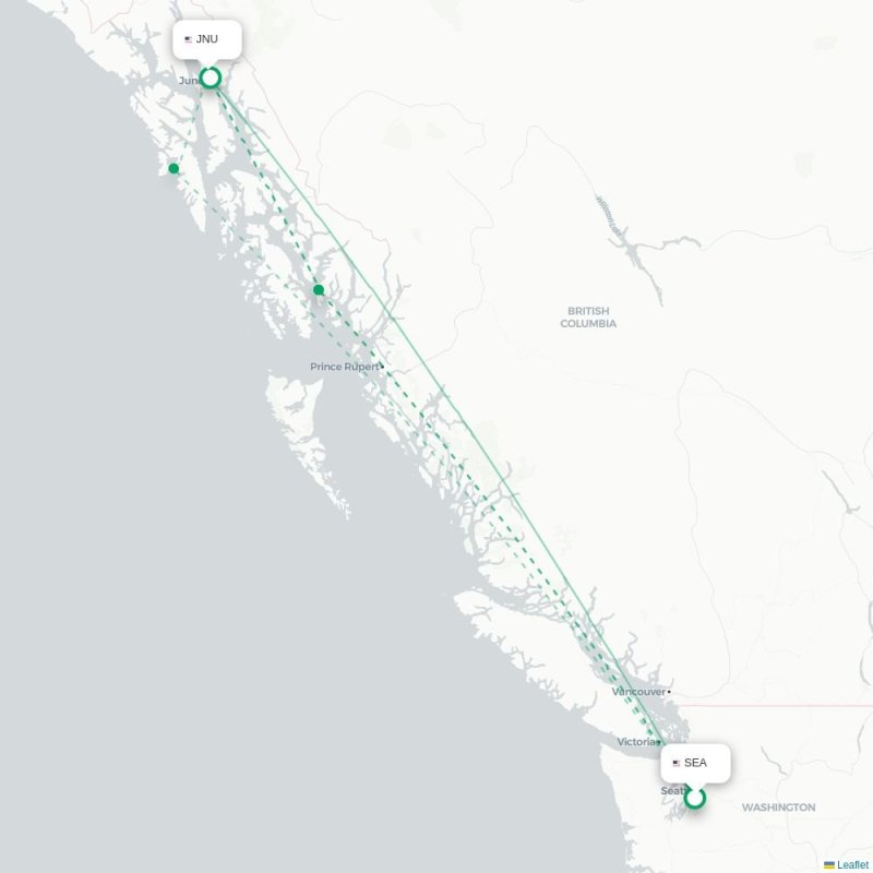 SEA - JNU route map