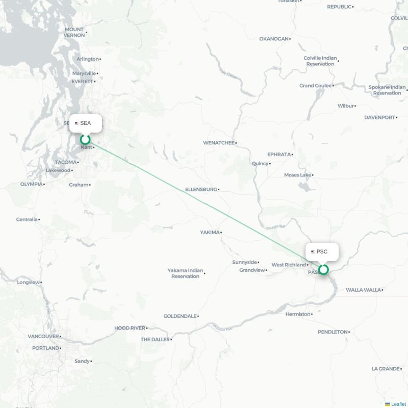 SEA - PSC route map