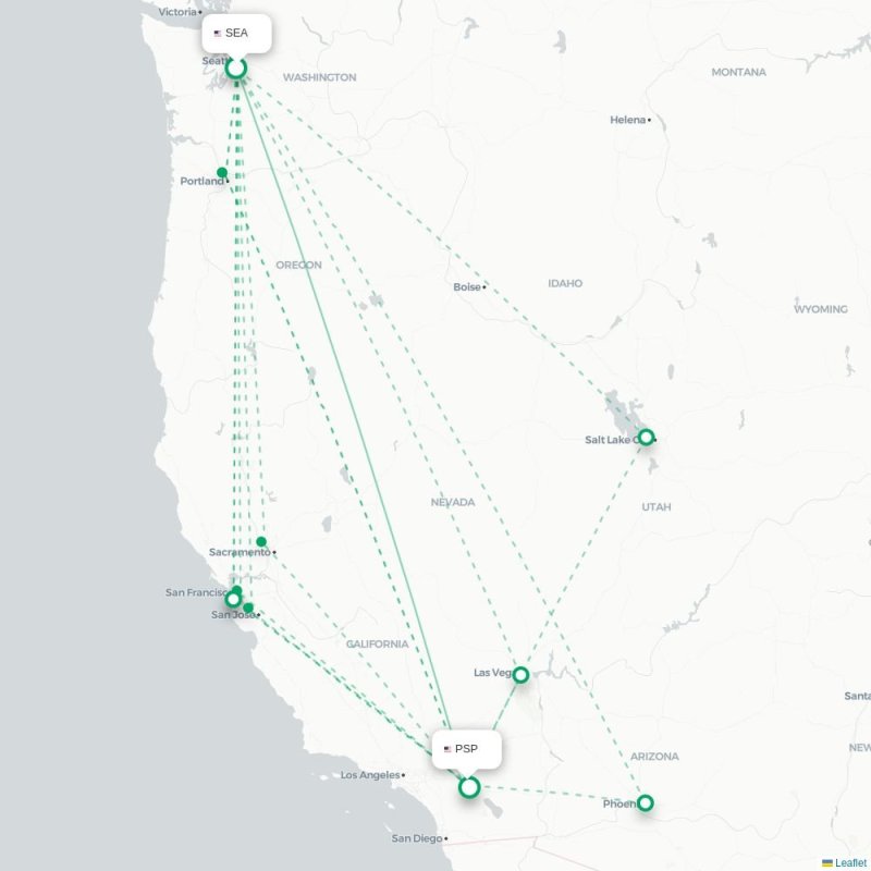 SEA - PSP route map