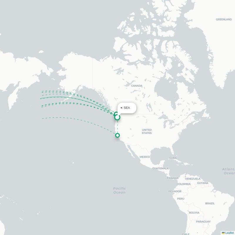 SEA - SIN route map