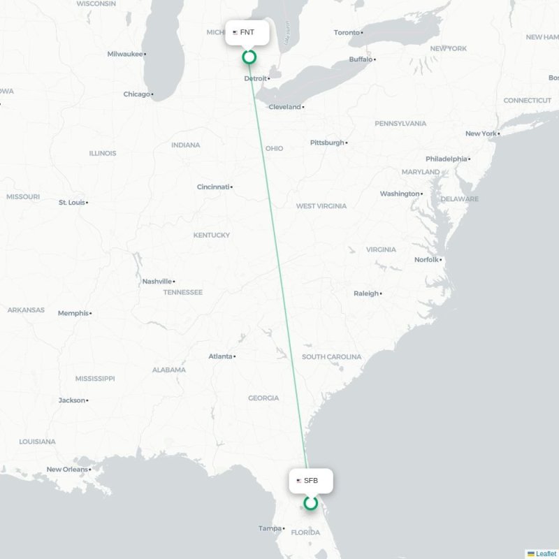 SFB - FNT route map