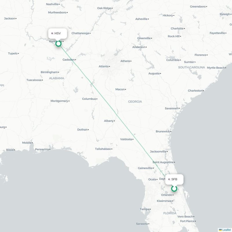 SFB - HSV route map